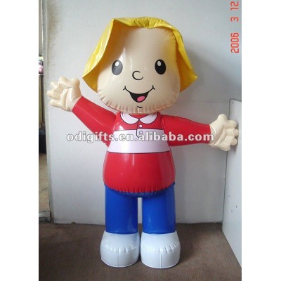 PVC inflatable cartoon figure or doll stand for advertising inflatable gift for kids party items